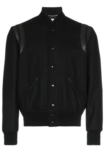 Saint Laurent black Varsity wool jacket