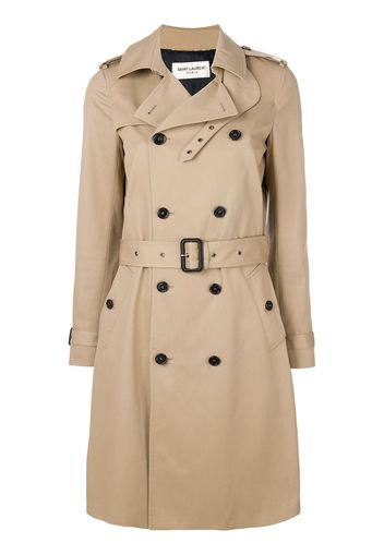 Saint Laurent belted classic trench coat - Neutrals