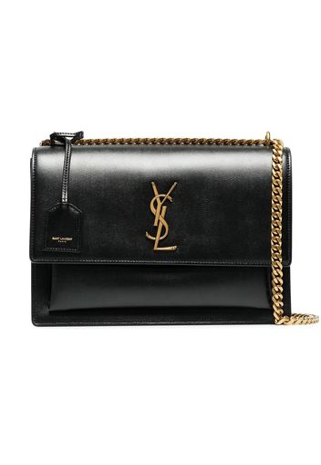 Saint Laurent black sunset medium leather bag