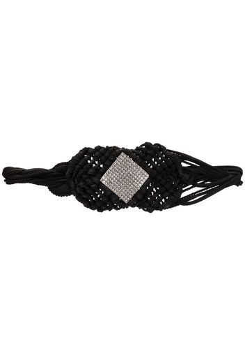 Saint Laurent crystal braided and tied belt - 1067 Black