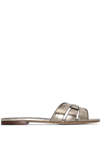 Saint Laurent Tribute flat sandals - Gold