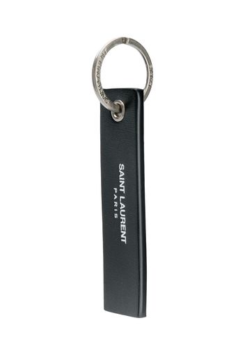 Saint Laurent embossed logo keyring - Black