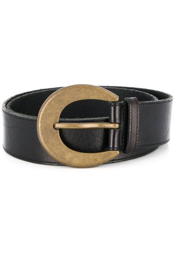 antique effect buckle belt