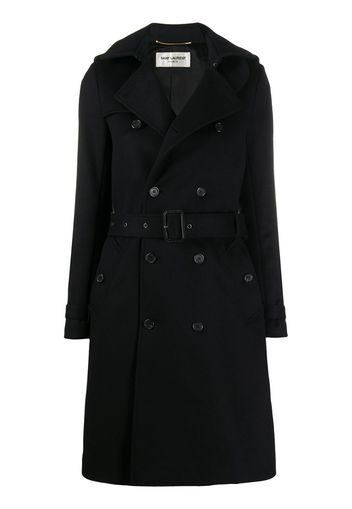 double-breasted belted coat