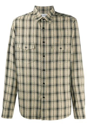 plaid long-sleeve shirt