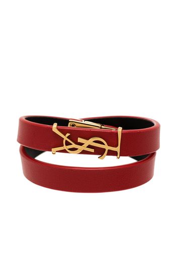 Saint Laurent SLP GLD RED DBL WRP LOGO BRCLT - Black