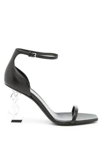 Saint Laurent Opyum 85mm logo-heel sandals - Black