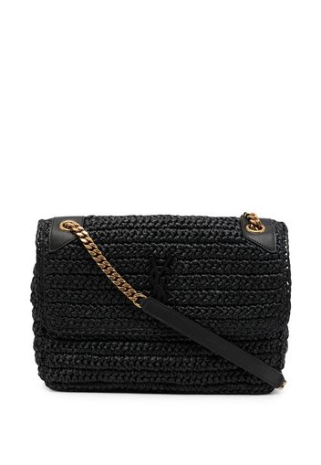 Saint Laurent Niki logo shoulder bag - Black