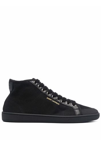 Saint Laurent mid-top lace-up sneakers - Black
