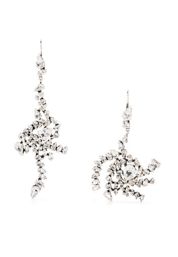 Saint Laurent crystal drop twist earring - Metallic