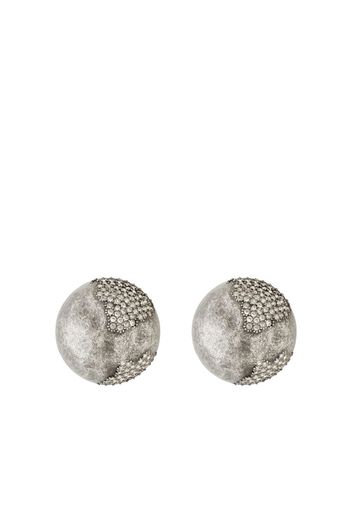 Saint Laurent oversize sphere earrings - Silver