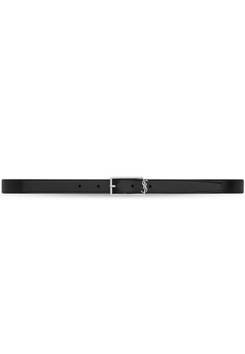 Saint Laurent logo-buckle belt - Black