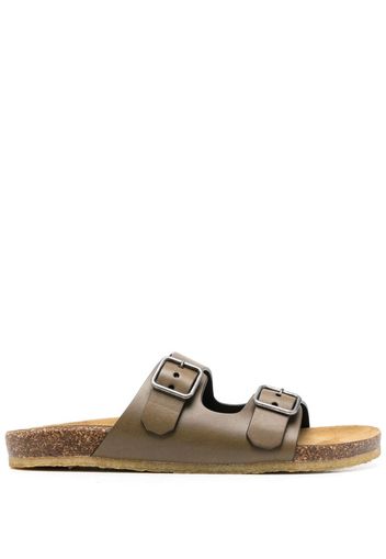 Saint Laurent Fabrice double-strap sandals - Green