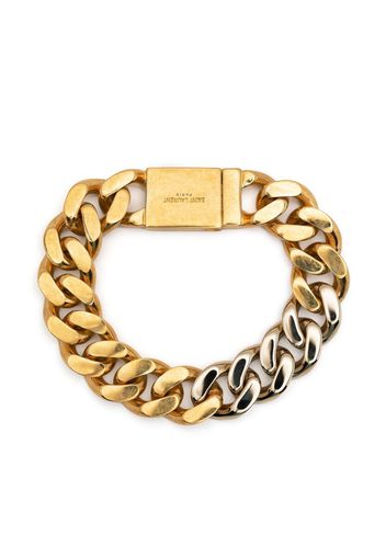 Saint Laurent two-tone chain-link bracelet - Gold