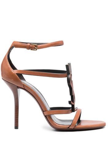 Saint Laurent Cassandra 100 strappy sandals - Brown