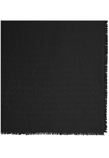 Saint Laurent jacquard square scarf - Black