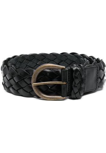 Saint Laurent braided leather belt - Black