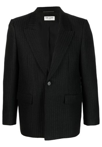 Saint Laurent single-breasted button-fastening jacket - Black