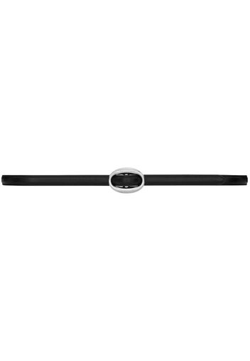 Saint Laurent oval-buckle leather belt - Black