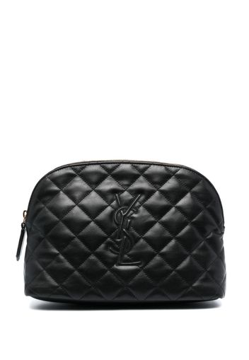 Saint Laurent large quilted make-up bag - Black