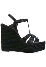 Saint Laurent Tribute espadrille wedge sandals - Black