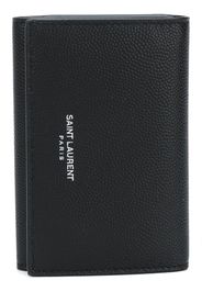 Saint Laurent Croc Embossed Billfold Wallet in Black