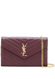 Saint Laurent Monogram chain wallet - Red