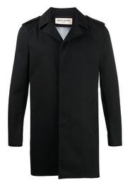 notched collar short raincoat