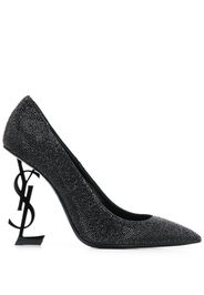 Saint Laurent Opyum glitter pumps - Black