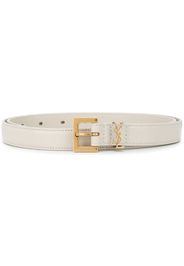 monogram leather belt