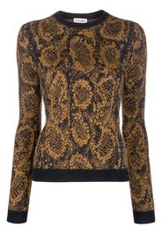 snake-effect jacquard jumper