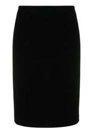 high-waisted silk skirt