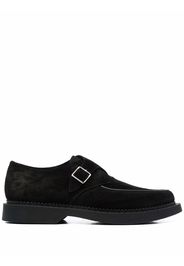 Saint Laurent buckle-fastening almond-toe loafers - Black