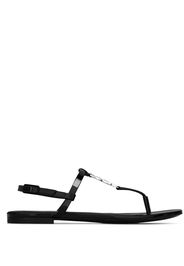 Saint Laurent Cassandra leather sandals - Black