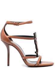 Saint Laurent Cassandra 100 strappy sandals - Brown