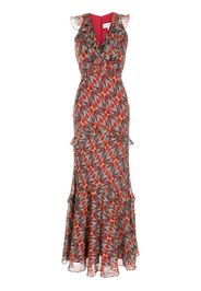 Saloni Rita geometric-pattern print dress - Multicolour