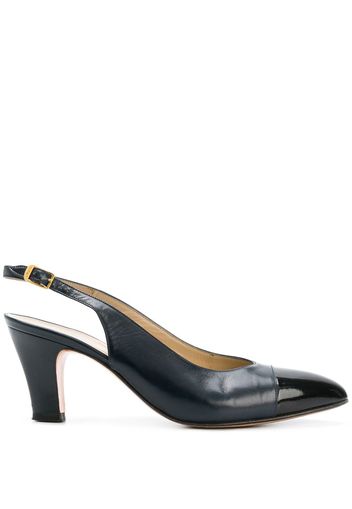 Salvatore Ferragamo Pre-Owned contrast toe slingback pumps - Blue