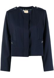 Salvatore Ferragamo Pre-Owned 1970s single-breasted cropped jacket - Blue