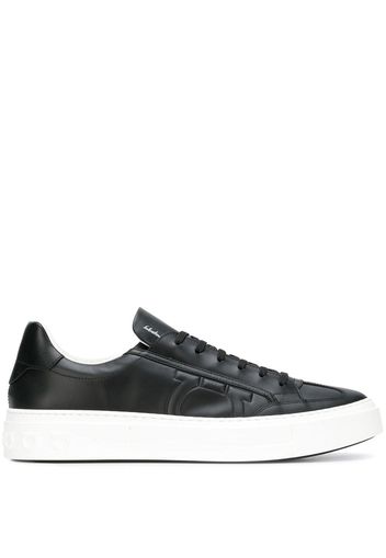 Salvatore Ferragamo textured Gancio sneakers - Black