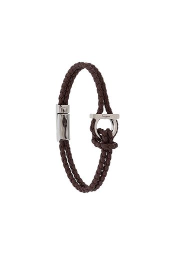 Salvatore Ferragamo braided leather bracelet - Brown