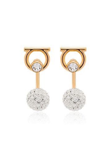 Gold-tone Gancini crystal earrings