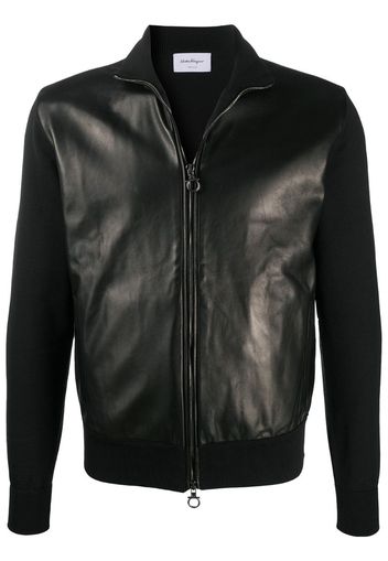 ram leather-panel bomber jacket