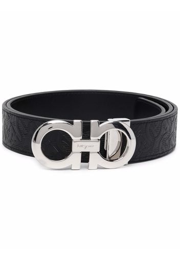 Salvatore Ferragamo embossed Gancini belt - Black