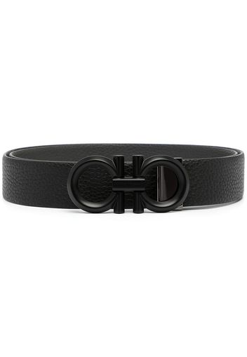 Salvatore Ferragamo reversible and adjustable Gancini belt - Black