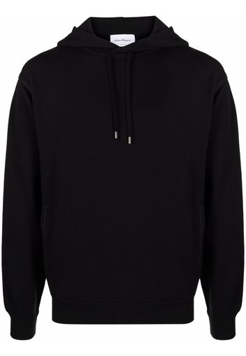 Salvatore Ferragamo long-sleeved cotton hoodie - Black