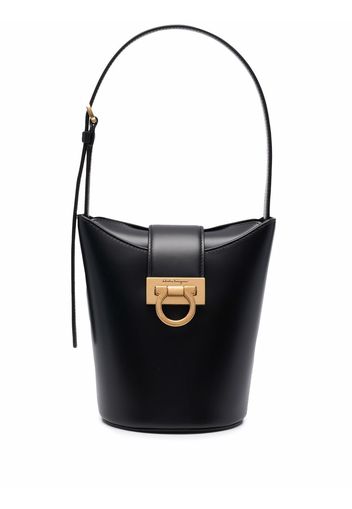 Salvatore Ferragamo buckle-detail hobo bag - Black