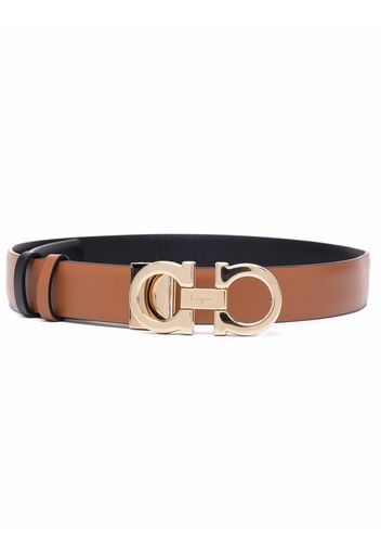 Salvatore Ferragamo logo-plaque leather belt - Brown