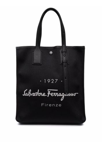 Salvatore Ferragamo logo-print tote bag - Black