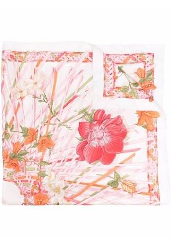 Salvatore Ferragamo floral-print scarf - White