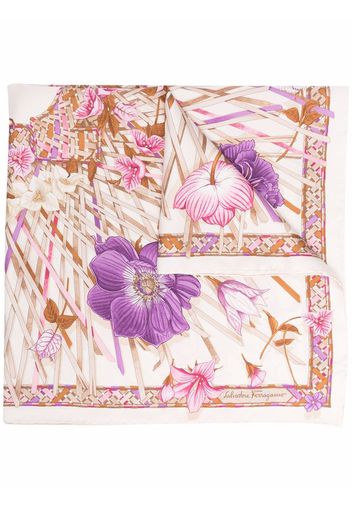 Salvatore Ferragamo floral print silk scarf - Neutrals